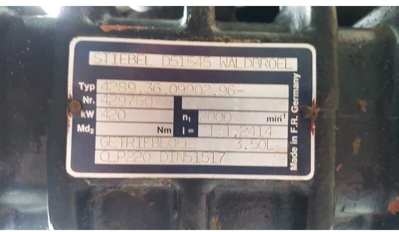 STIEBEL D 52545 - Transmission/Getriebe/Transmissi - Caja de cambios y piezas para Maquinaria de construcción: foto 5 STIEBEL D 52545 - Transmission/Getriebe/Transmissi - Caja de cambios y piezas para Maquinaria de construcción: foto 5