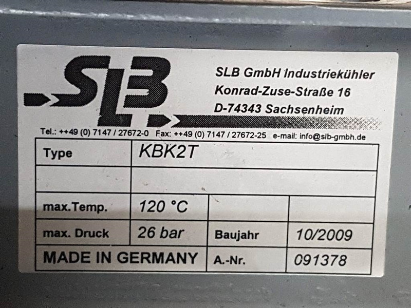 Zettelmeyer ZL-SLB KBK2T-091378-Cooler/Kühler/Koeler - Motor para Maquinaria de construcción: foto 4 Zettelmeyer ZL-SLB KBK2T-091378-Cooler/Kühler/Koeler - Motor para Maquinaria de construcción: foto 4