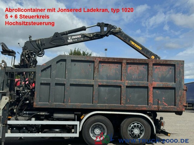 Abrollcontainer + Kran Jonsered 1020 7,3m = 1,4t - Camión multibasculante, Camión grúa: foto 1 Abrollcontainer + Kran Jonsered 1020 7,3m = 1,4t - Camión multibasculante, Camión grúa: foto 1