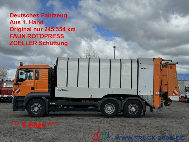 MAN TGS 26.360 Faun Rotopress 22 m³ Zöller Schüttung - Camión de basura: foto 1 MAN TGS 26.360 Faun Rotopress 22 m³ Zöller Schüttung - Camión de basura: foto 1
