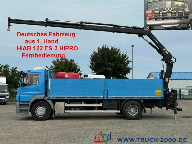 Mercedes-Benz Axor 1833 Hiab 122 ES-3 10m=1,2t. faltbar remote - Camión caja abierta, Camión grúa: foto 1 Mercedes-Benz Axor 1833 Hiab 122 ES-3 10m=1,2t. faltbar remote - Camión caja abierta, Camión grúa: foto 1