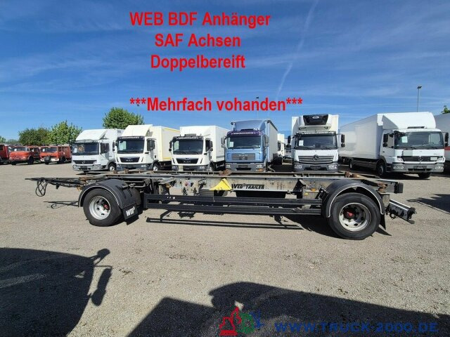 Remolque portacontenedore/ Intercambiable Web-Trailer 18 Box Carrier - Luft - SAF Achsen: foto 1
