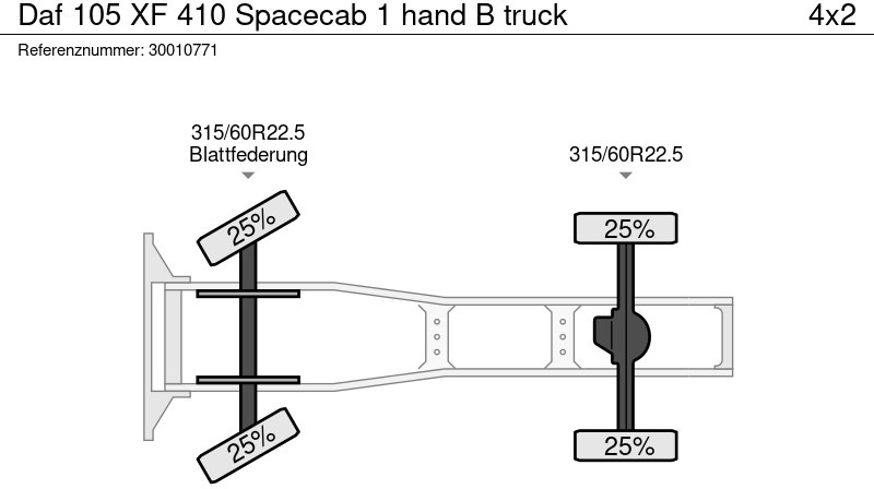 Cabeza tractora DAF 105 XF 410 Spacecab 1 hand B truck: foto 13