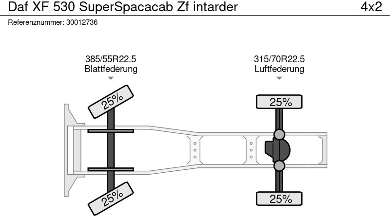 Cabeza tractora DAF XF 530 SuperSpacacab Zf intarder: foto 13