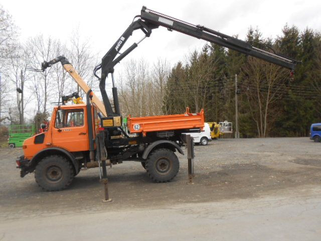 Mercedes-Benz U1450 427/11 mit Kran - Camión volquete, Camión grúa: foto 2 Mercedes-Benz U1450 427/11 mit Kran - Camión volquete, Camión grúa: foto 2