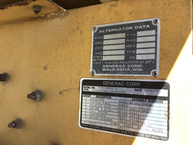 Generador industriale Caterpillar OLYMPIAN OLYMPIAN GENERAC 156 KVA USED: foto 6