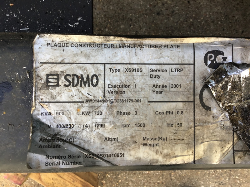 MTU 16V2000 GENERATOR 900KVA USED - Generador industriale: foto 5 MTU 16V2000 GENERATOR 900KVA USED - Generador industriale: foto 5