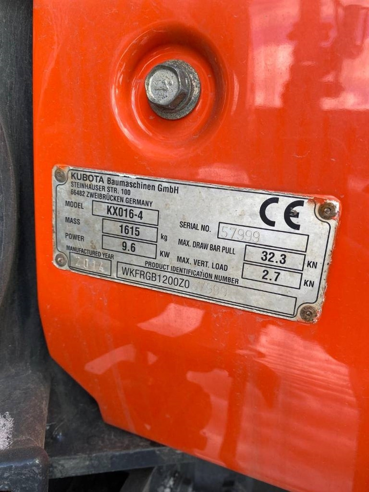 Miniexcavadora Kubota KX016-4: foto 28