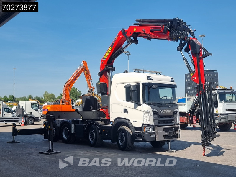 Cabeza tractora Scania G500 8X2 Retarder Liftachse Palfinger Kran PK 58.002 TEC F + JIB: foto 8
