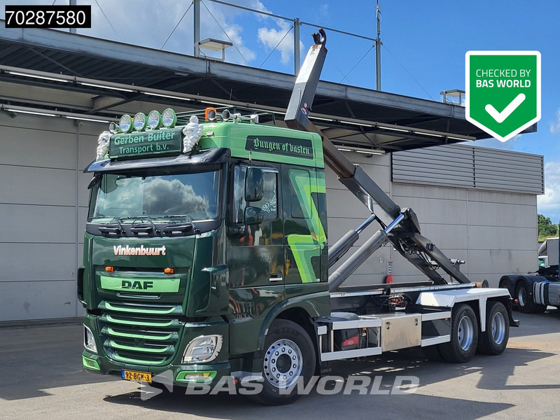 DAF XF 460 XF 6X2 NL-Truck VDL S-25-6400 Hooklift Liftaxle Manual Navi ACC Euro 6 - Camión multibasculante: foto 1 DAF XF 460 XF 6X2 NL-Truck VDL S-25-6400 Hooklift Liftaxle Manual Navi ACC Euro 6 - Camión multibasculante: foto 1