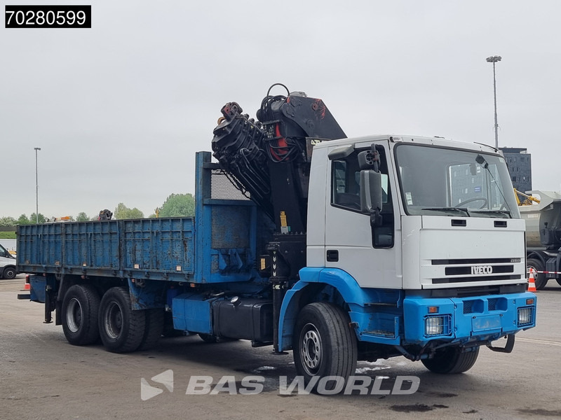 Camión caja abierta, Camión grúa Iveco EuroTrakker 310 6X4 Palfinger PK36002 Kran Crane Manual Big-Axle Euro 3: foto 9