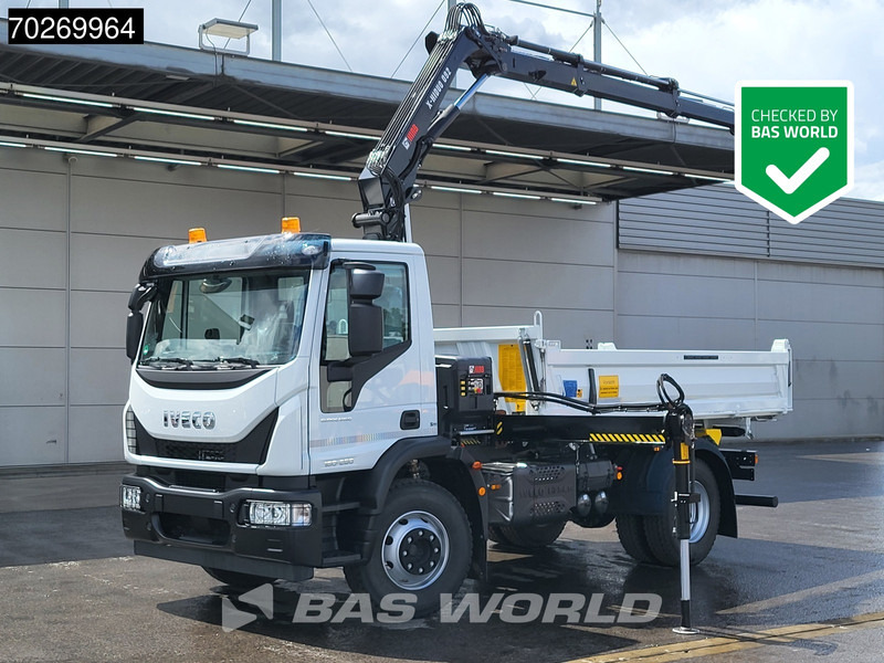 Iveco Eurocargo 160E280 4X2 NEW! Hiab XHIDUO092E-3 Kran Crane 6m3 3-way Tipper ACC - Camión volquete, Camión grúa: foto 1 Iveco Eurocargo 160E280 4X2 NEW! Hiab XHIDUO092E-3 Kran Crane 6m3 3-way Tipper ACC - Camión volquete, Camión grúa: foto 1