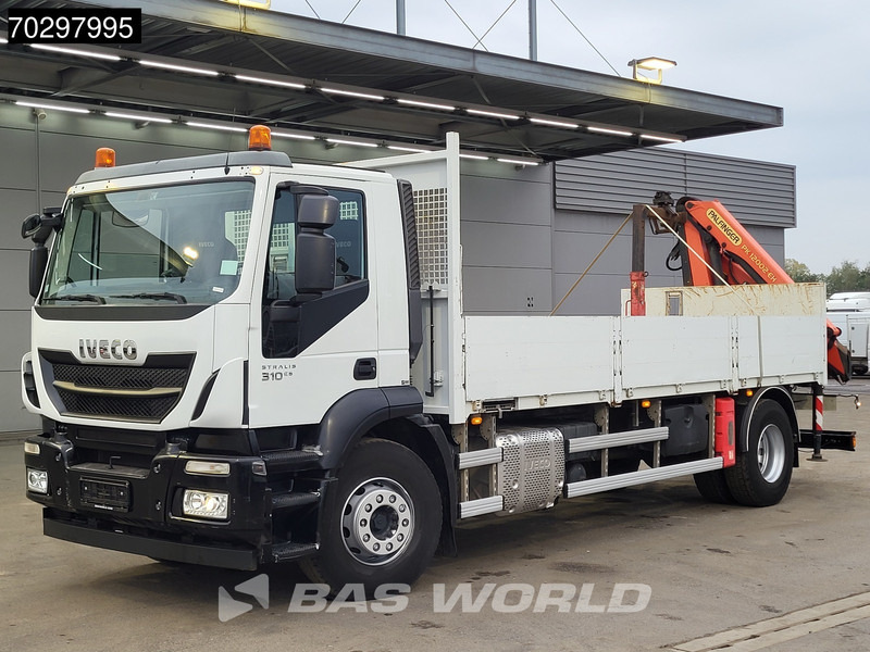 Camión caja abierta, Camión grúa Iveco Stralis 310 Stralis 4X2 Palfinger PK12002 Crane Kran rotator Steelsuspension Automatic Euro 6: foto 9