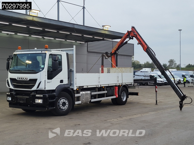Camión caja abierta, Camión grúa Iveco Stralis 310 Stralis 4X2 Palfinger PK12002 Crane Kran rotator Steelsuspension Automatic Euro 6: foto 5