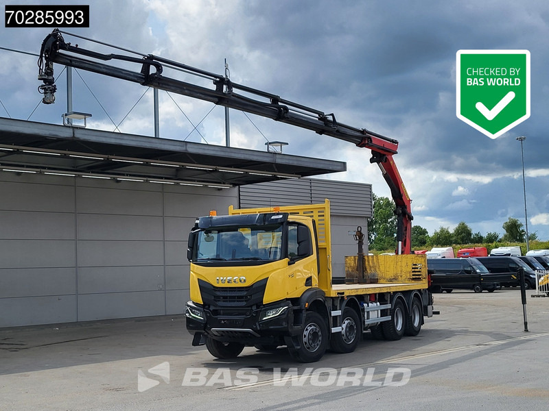 Iveco X-Way 480 8X4 Palfinger PK22002 EH Kran Crane Rotator Retarder Euro 6 - Camión caja abierta, Camión grúa: foto 1 Iveco X-Way 480 8X4 Palfinger PK22002 EH Kran Crane Rotator Retarder Euro 6 - Camión caja abierta, Camión grúa: foto 1