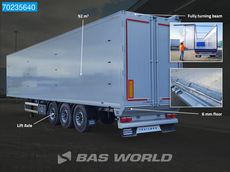 Knapen K100 6MM 92m3 3 axles NEW 6mm 92M3 Liftachse - Semirremolque piso movil: foto 3 Knapen K100 6MM 92m3 3 axles NEW 6mm 92M3 Liftachse - Semirremolque piso movil: foto 3
