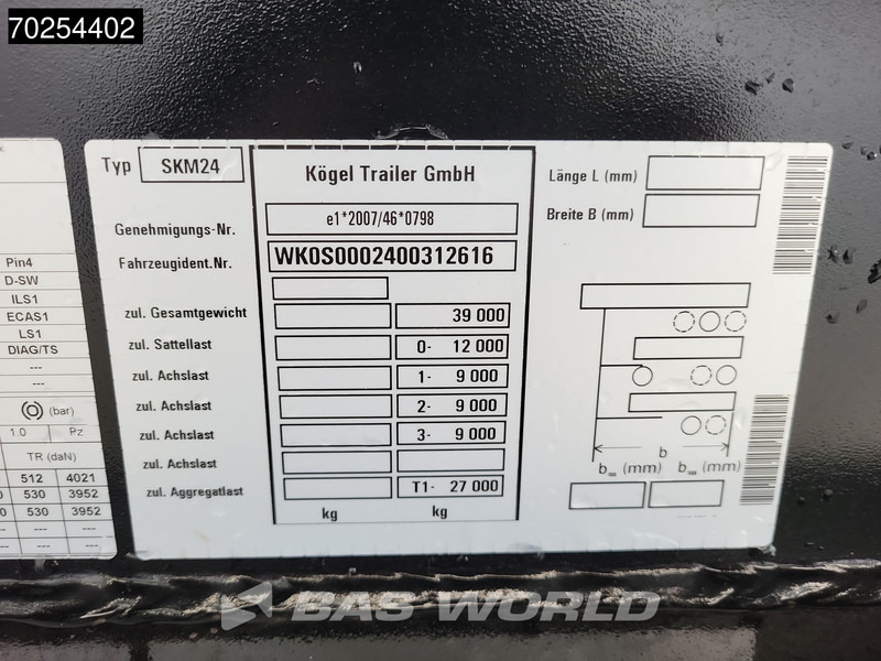 Semirremolque volquete nuevo Kögel SKM24 3 axles NEW Direkt verfügbar Liftachse 26m3: foto 16