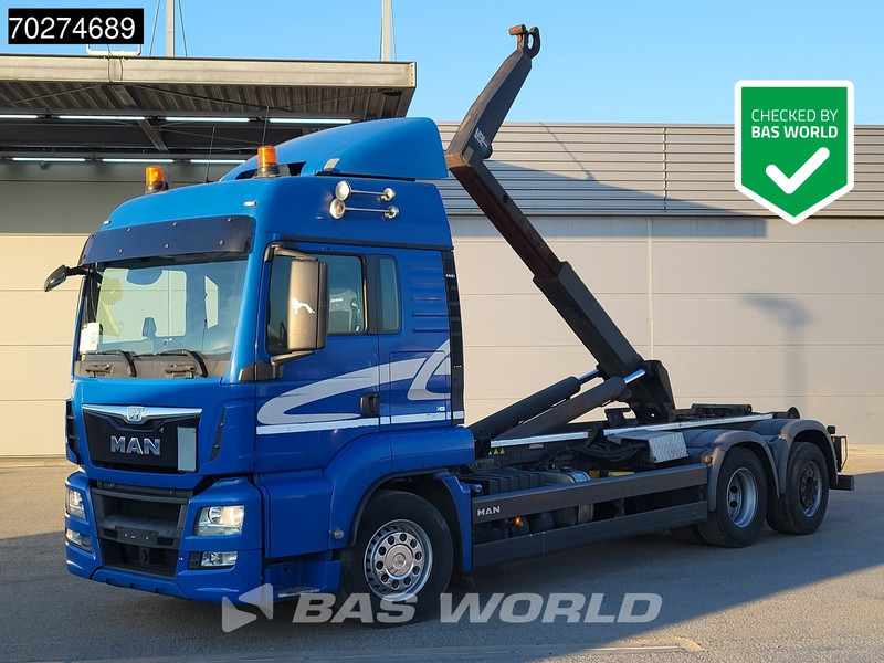 MAN TGS 26.440 6X2 VDL S-21-6200 hooklift Retarder Navi Automatic Euro 6 - Camión multibasculante: foto 1 MAN TGS 26.440 6X2 VDL S-21-6200 hooklift Retarder Navi Automatic Euro 6 - Camión multibasculante: foto 1