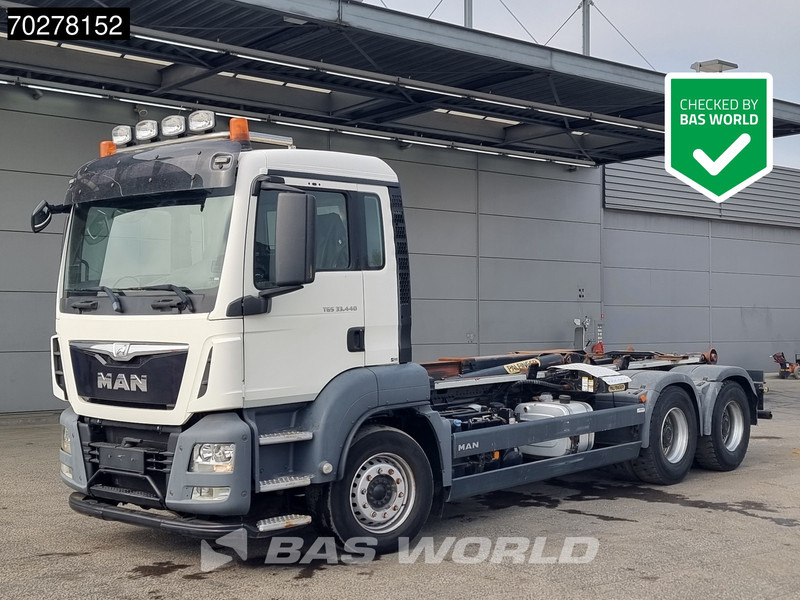 MAN TGS 33.440 6X4 20tons Palfinger T20-31 MPA hooklift Big-Axle Euro 6 - Camión multibasculante: foto 3 MAN TGS 33.440 6X4 20tons Palfinger T20-31 MPA hooklift Big-Axle Euro 6 - Camión multibasculante: foto 3