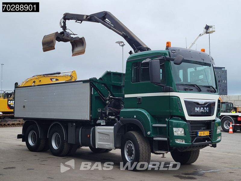 MAN TGS 33.440 TGS 6X6 NL-Truck 12m3 Jansen Tipper HMF 1643 Crane Steering-Axle Big-Axle Automatic Euro 6 - Camión volquete, Camión grúa: foto 3 MAN TGS 33.440 TGS 6X6 NL-Truck 12m3 Jansen Tipper HMF 1643 Crane Steering-Axle Big-Axle Automatic Euro 6 - Camión volquete, Camión grúa: foto 3
