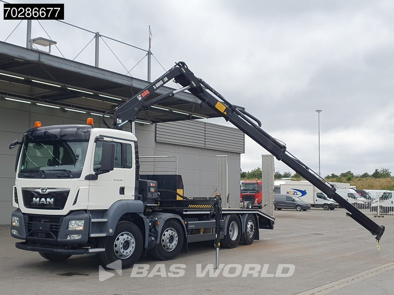 MAN TGS 35.360 8X2 HIAB X-Hiduo 158 BS-3 Crane Lift+lenkasche Machine transporter Euro 6 - Camión portavehículos, Camión grúa: foto 5 MAN TGS 35.360 8X2 HIAB X-Hiduo 158 BS-3 Crane Lift+lenkasche Machine transporter Euro 6 - Camión portavehículos, Camión grúa: foto 5