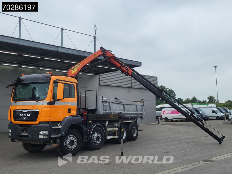 Camión volquete, Camión grúa MAN TGS 35.400 8X4 Palfinger PK16001 K Kran Crane Retarder Big-Axle 2-Way tipper Euro 6: foto 6