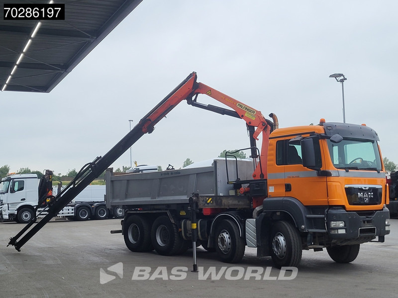 Camión volquete, Camión grúa MAN TGS 35.400 8X4 Palfinger PK16001 K Kran Crane Retarder Big-Axle 2-Way tipper Euro 6: foto 12