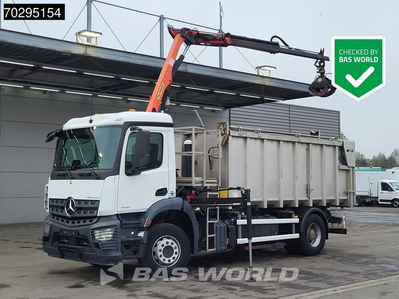 Mercedes-Benz Actros 1833 4X2 Palfinger PK7.501 SLD Kran Crane 17m3 tipper Big-Axle Euro 6 - Camión volquete, Camión grúa: foto 1 Mercedes-Benz Actros 1833 4X2 Palfinger PK7.501 SLD Kran Crane 17m3 tipper Big-Axle Euro 6 - Camión volquete, Camión grúa: foto 1
