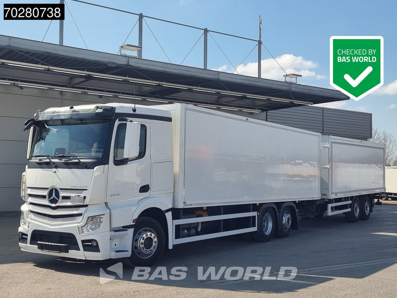 Mercedes-Benz Actros 2543 6X2 Combi Retarder ACC Navi Ladebordwand 360°camera Euro 6 - Camión caja cerrada: foto 1 Mercedes-Benz Actros 2543 6X2 Combi Retarder ACC Navi Ladebordwand 360°camera Euro 6 - Camión caja cerrada: foto 1