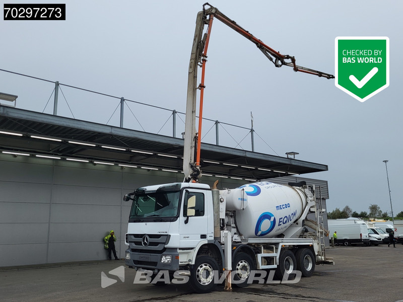 Mercedes-Benz Actros 3241 8X4 7m3 Mecbo Mixer Big-Axle Steelsuspension Pompe+Mixer Euro 5 - Camión bomba de hormigón: foto 1 Mercedes-Benz Actros 3241 8X4 7m3 Mecbo Mixer Big-Axle Steelsuspension Pompe+Mixer Euro 5 - Camión bomba de hormigón: foto 1