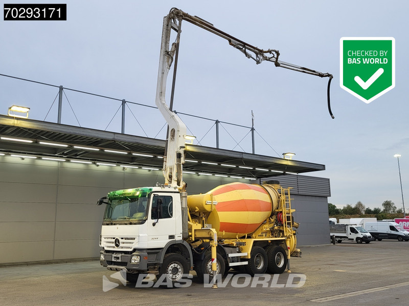 Mercedes-Benz Actros 3244 8X4 Retarder Putzmeister 24 Mtrs Pumi Big-Axle 3-Pedals Euro 4 - Camión bomba de hormigón: foto 1 Mercedes-Benz Actros 3244 8X4 Retarder Putzmeister 24 Mtrs Pumi Big-Axle 3-Pedals Euro 4 - Camión bomba de hormigón: foto 1