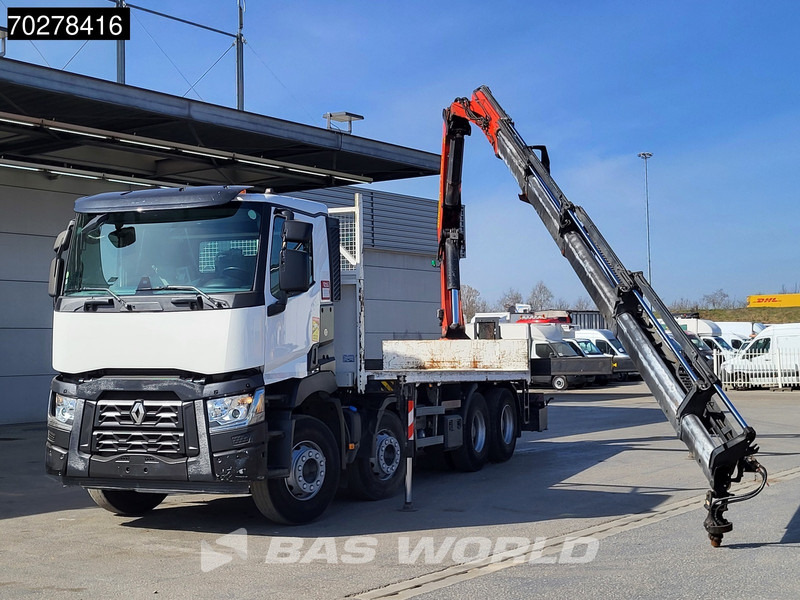 Renault C 430 8X4 Palfinger PK33002EH Kran Crane Big Axle Euro 6 - Camión caja abierta, Camión grúa: foto 1 Renault C 430 8X4 Palfinger PK33002EH Kran Crane Big Axle Euro 6 - Camión caja abierta, Camión grúa: foto 1