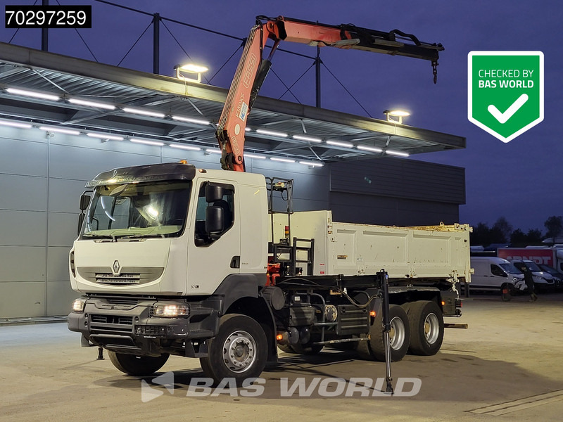 Renault Kerax 370 Kerax 6X4 Fassi F150AXS.22 Crane 10m3 2-side tipper Big-Axle Steelsuspension Manual - Camión volquete, Camión grúa: foto 1 Renault Kerax 370 Kerax 6X4 Fassi F150AXS.22 Crane 10m3 2-side tipper Big-Axle Steelsuspension Manual - Camión volquete, Camión grúa: foto 1