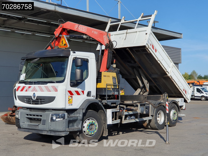 Camión volquete, Camión grúa Renault Premium 380 Premium 6X2 Fassi F150A23 Crane Remote Tipper Manual Euro 5: foto 8
