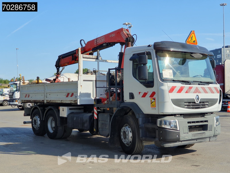 Camión volquete, Camión grúa Renault Premium 380 Premium 6X2 Fassi F150A23 Crane Remote Tipper Manual Euro 5: foto 12