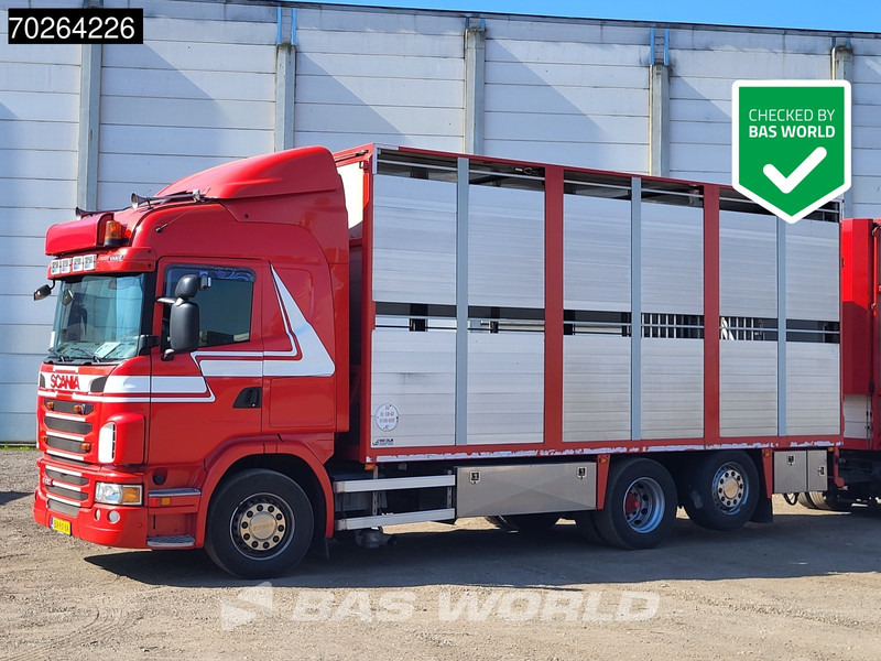 Scania G420 6X2 Van Dijk Cattle transport Liftable floor Lift-Asche Euro 5 - Camión caja cerrada: foto 1 Scania G420 6X2 Van Dijk Cattle transport Liftable floor Lift-Asche Euro 5 - Camión caja cerrada: foto 1