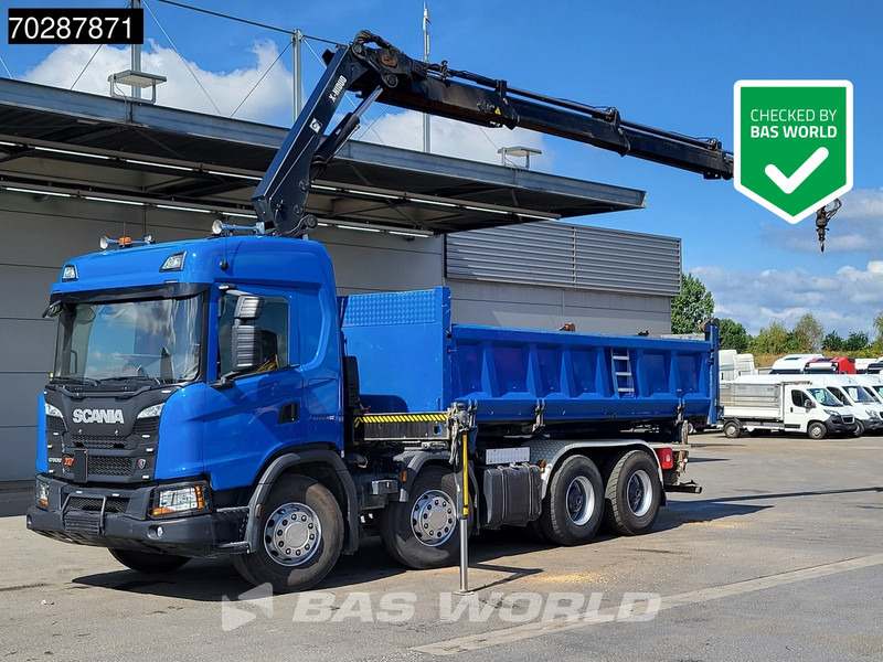 Scania G500 8X4 Hiab X-HIDUO 228 E-3 Crane Retarder Big-Axle Josset Menguy Tipper 14m3 Euro 6 - Camión volquete, Camión grúa: foto 1 Scania G500 8X4 Hiab X-HIDUO 228 E-3 Crane Retarder Big-Axle Josset Menguy Tipper 14m3 Euro 6 - Camión volquete, Camión grúa: foto 1