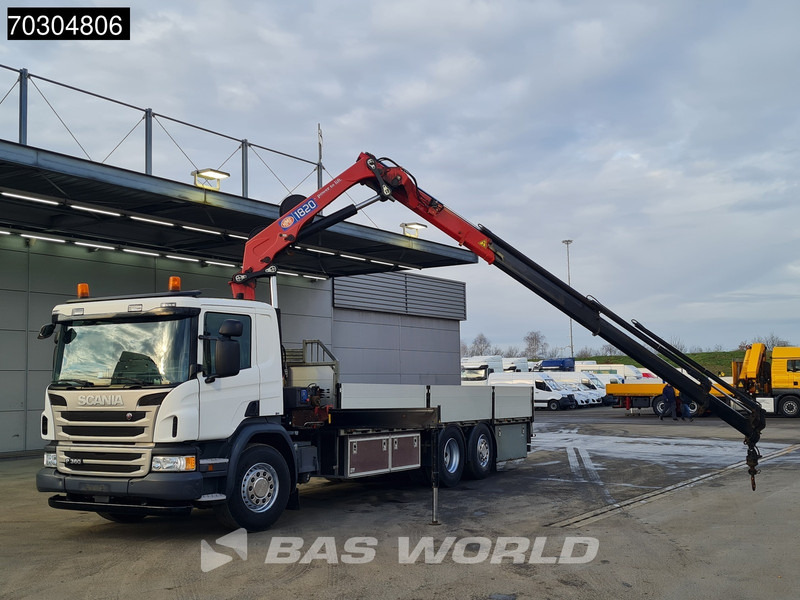 Scania P360 P 6X2 HMF 1820-K4 Kran Crane Lift+Steering Axle Air Suspension Euro 6 - Camión caja abierta, Camión grúa: foto 5 Scania P360 P 6X2 HMF 1820-K4 Kran Crane Lift+Steering Axle Air Suspension Euro 6 - Camión caja abierta, Camión grúa: foto 5