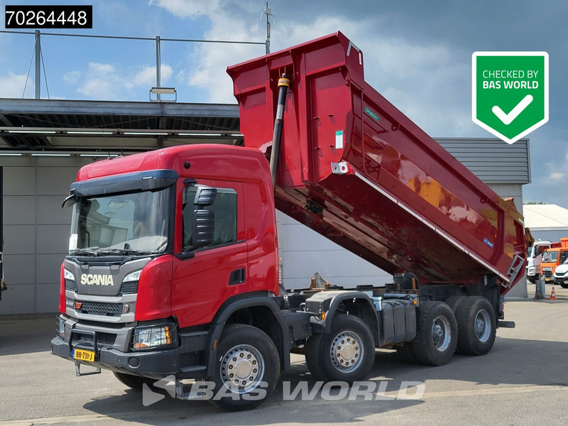 Scania P410 8X4 NL Truck 19m3 tipper Body Heating Big-Axle Steelsuspension Euro 6 - Camión volquete: foto 1 Scania P410 8X4 NL Truck 19m3 tipper Body Heating Big-Axle Steelsuspension Euro 6 - Camión volquete: foto 1
