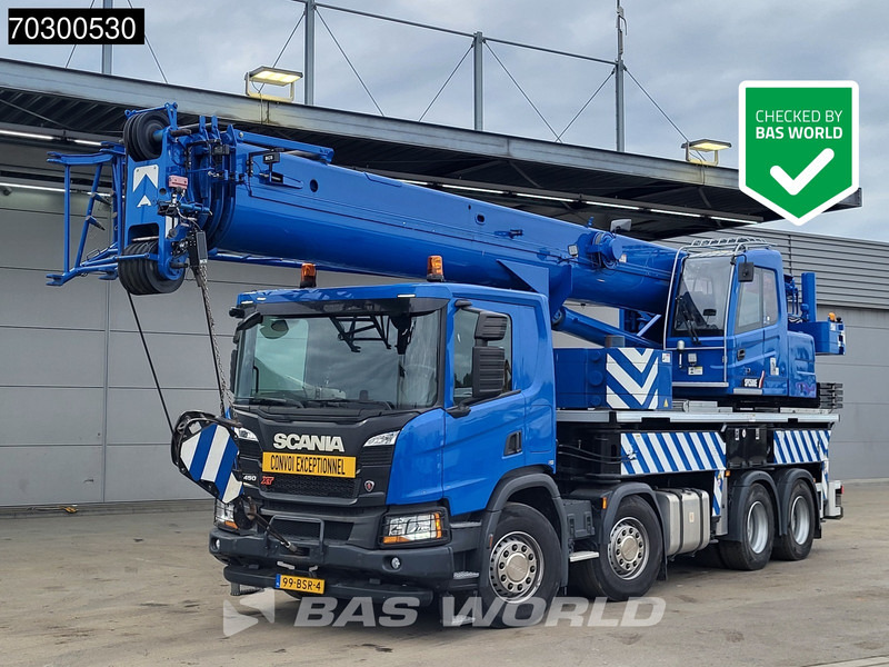 Scania P450 P 8X4 Palfinger/SANY SPC500E Telescopic Crane Retarder Navi Automatic Euro 6 - Camión caja abierta, Camión grúa: foto 1 Scania P450 P 8X4 Palfinger/SANY SPC500E Telescopic Crane Retarder Navi Automatic Euro 6 - Camión caja abierta, Camión grúa: foto 1
