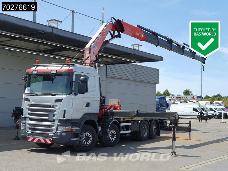 Scania R480 8X2 FASSI F660AXP.25 Manual Retarder Lift+Lenkachse Euro 5 - Camión caja abierta, Camión grúa: foto 1 Scania R480 8X2 FASSI F660AXP.25 Manual Retarder Lift+Lenkachse Euro 5 - Camión caja abierta, Camión grúa: foto 1