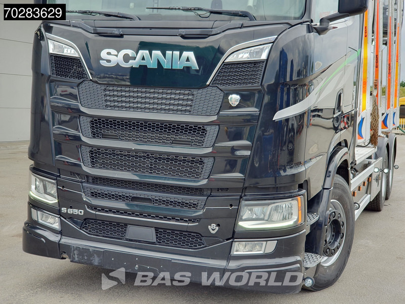 Camión forestal, Camión grúa Scania S650 S 6X4 Tajfun LIV100K Kran Holztransport Retarder 3-Pedals Euro 6: foto 11
