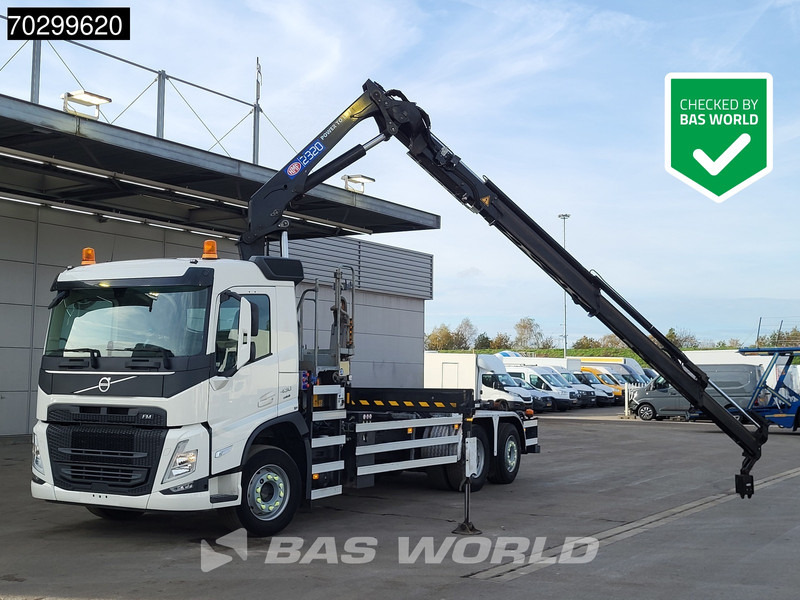 Volvo FM 430 FM 6X2 HMF 2320K-RCS Kran Crane + VDL S-21-6200 Lift + Steering Axle - Camión multibasculante, Camión grúa: foto 1 Volvo FM 430 FM 6X2 HMF 2320K-RCS Kran Crane + VDL S-21-6200 Lift + Steering Axle - Camión multibasculante, Camión grúa: foto 1