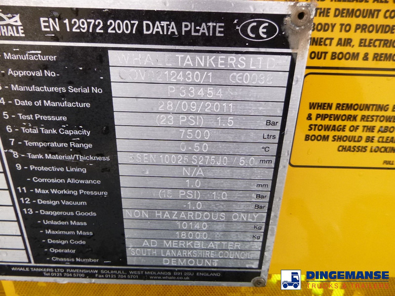 Leasing para DAF LF 55.220 4x2 RHD Whale vacuum tank 7.5 m3 DAF LF 55.220 4x2 RHD Whale vacuum tank 7.5 m3: foto 15