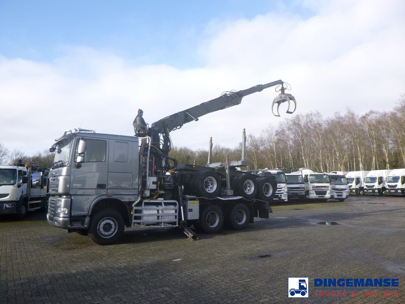 DAF XF 105.510 6x4 + Loglift F281S83 crane / timber truck + dolly - Camión grúa: foto 3 DAF XF 105.510 6x4 + Loglift F281S83 crane / timber truck + dolly - Camión grúa: foto 3