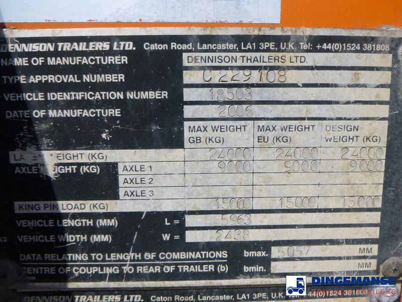 Semirremolque portacontenedore/ Intercambiable Dennison 4-axle container combi trailer (3 + 1 axles) 20-30-40-45 ft: foto 13