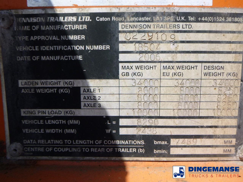 Semirremolque portacontenedore/ Intercambiable Dennison 4-axle container combi trailer (3 + 1 axles) 20-30-40-45 ft: foto 15