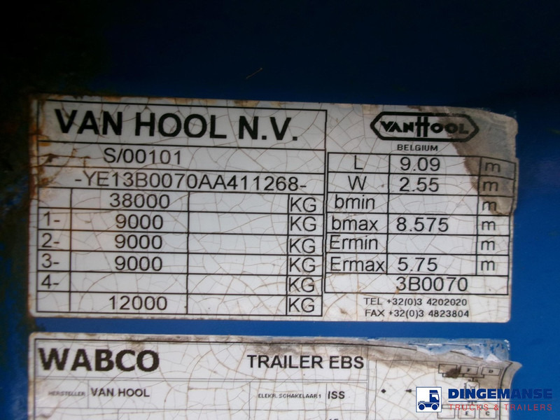 Camión portacontenedore/ Intercambiable Van Hool 3-axle container trailer + ADR: foto 10