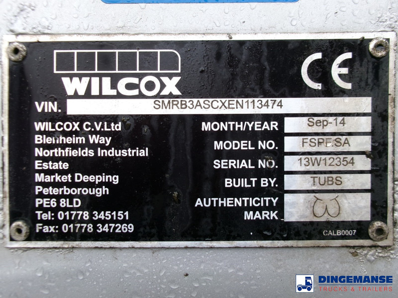 Semirremolque volquete WILCOX Tipper trailer alu 55 m3 + tarpaulin: foto 12