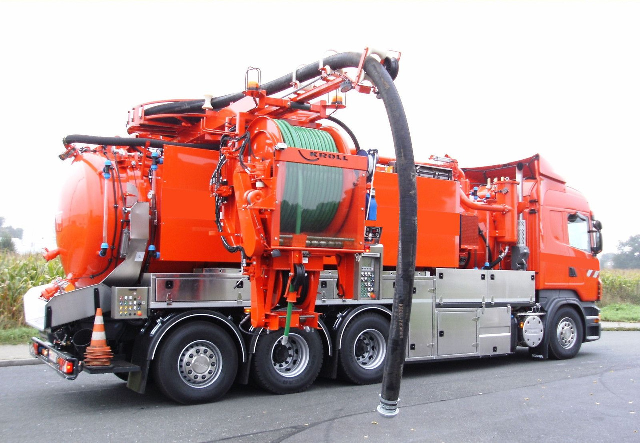 Scania R450 8x4 Kroll 19m³ W-Rückgewinner Kombi-HD +ADR - Limpieza de alcantarillado: foto 1 Scania R450 8x4 Kroll 19m³ W-Rückgewinner Kombi-HD +ADR - Limpieza de alcantarillado: foto 1